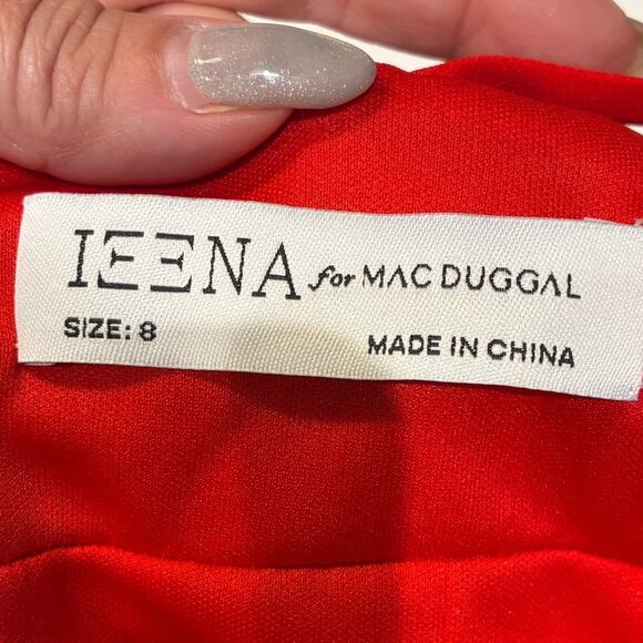 NWT Mac Duggal 27434 Red High Slit Gown Sz 8 MSRP $358 - Picture 8 of 14